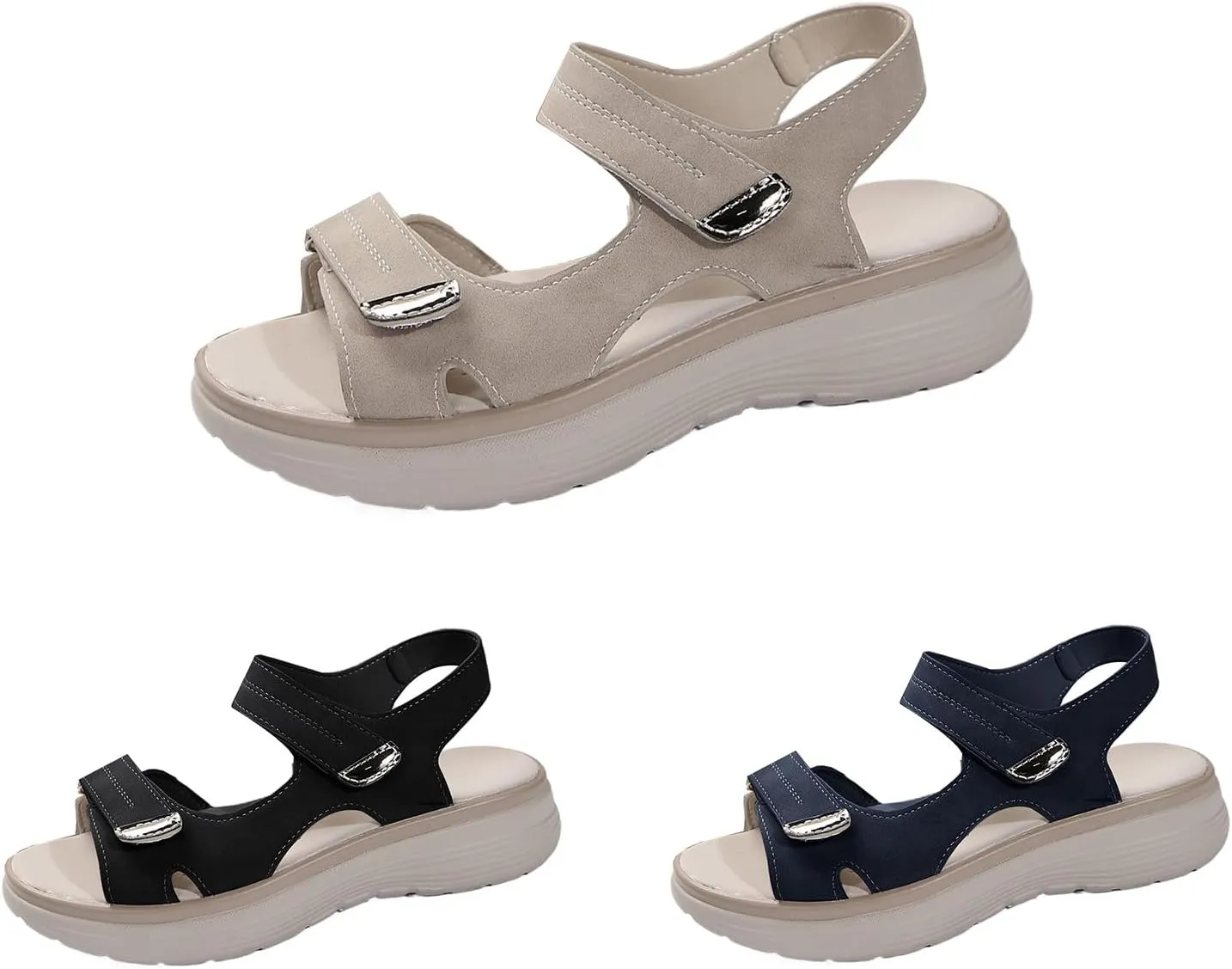Women Arch Support Walking Sandals Orthopedic Comfortable Non Slip Outdoor Wedge Slingback Hiking Shoes