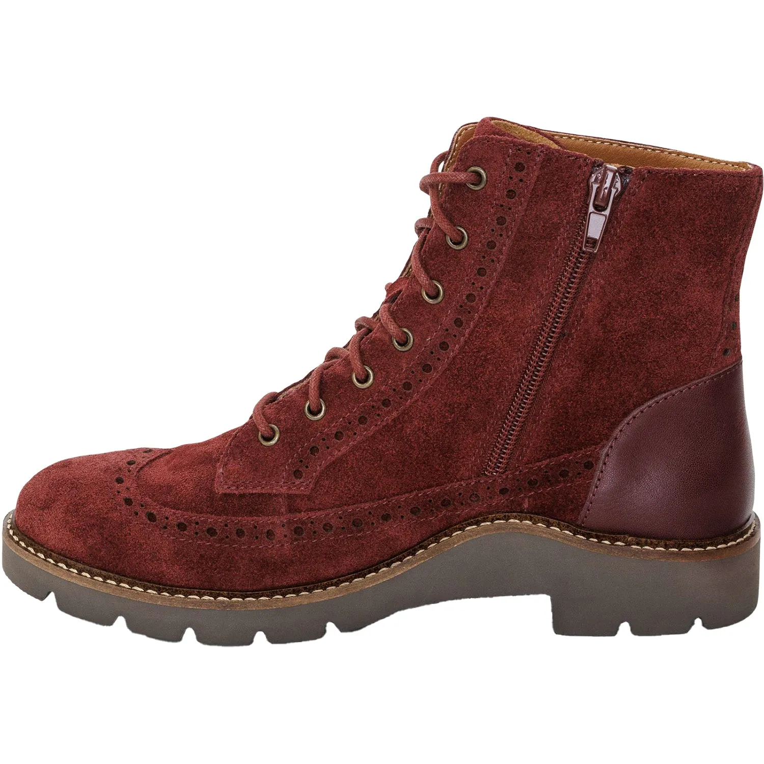 Women's Aetrex Margot Dark Red Suede