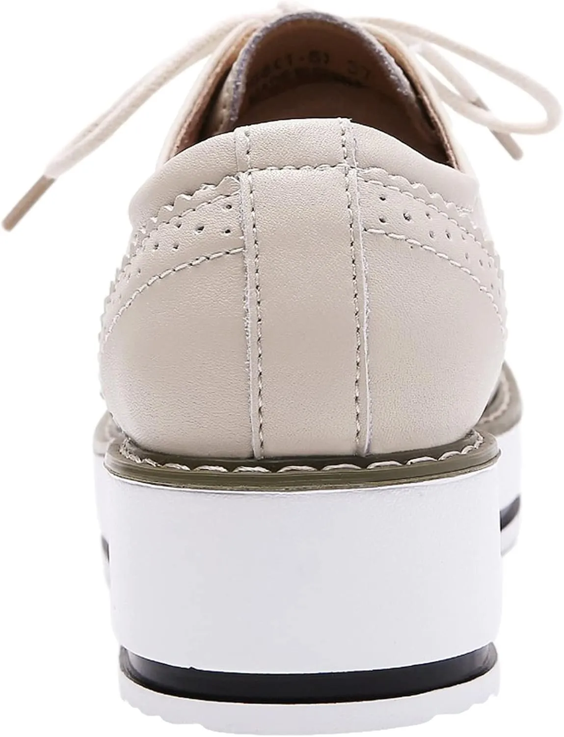 Women's Lace-Up Brogues Sneakers Causal Platform Round Toe Oxfords Shoes