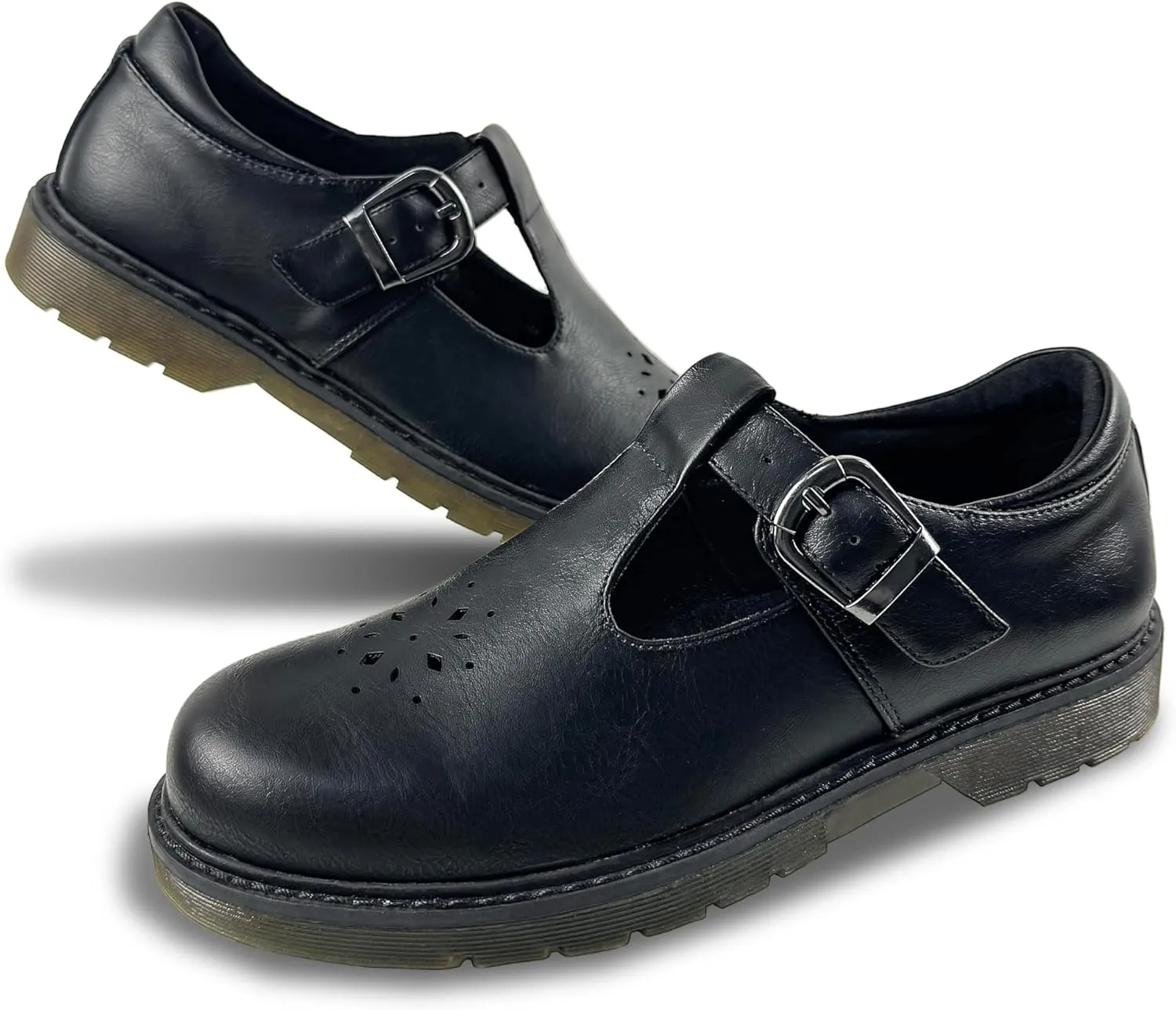 Women's Mary Jane Shoes ?C Classic Black Oxford Shoes with T-Strap Design | Comfortable & Stylish Mary Janes for Women | Casual & Dressy T-Strap Mary Jane Flats