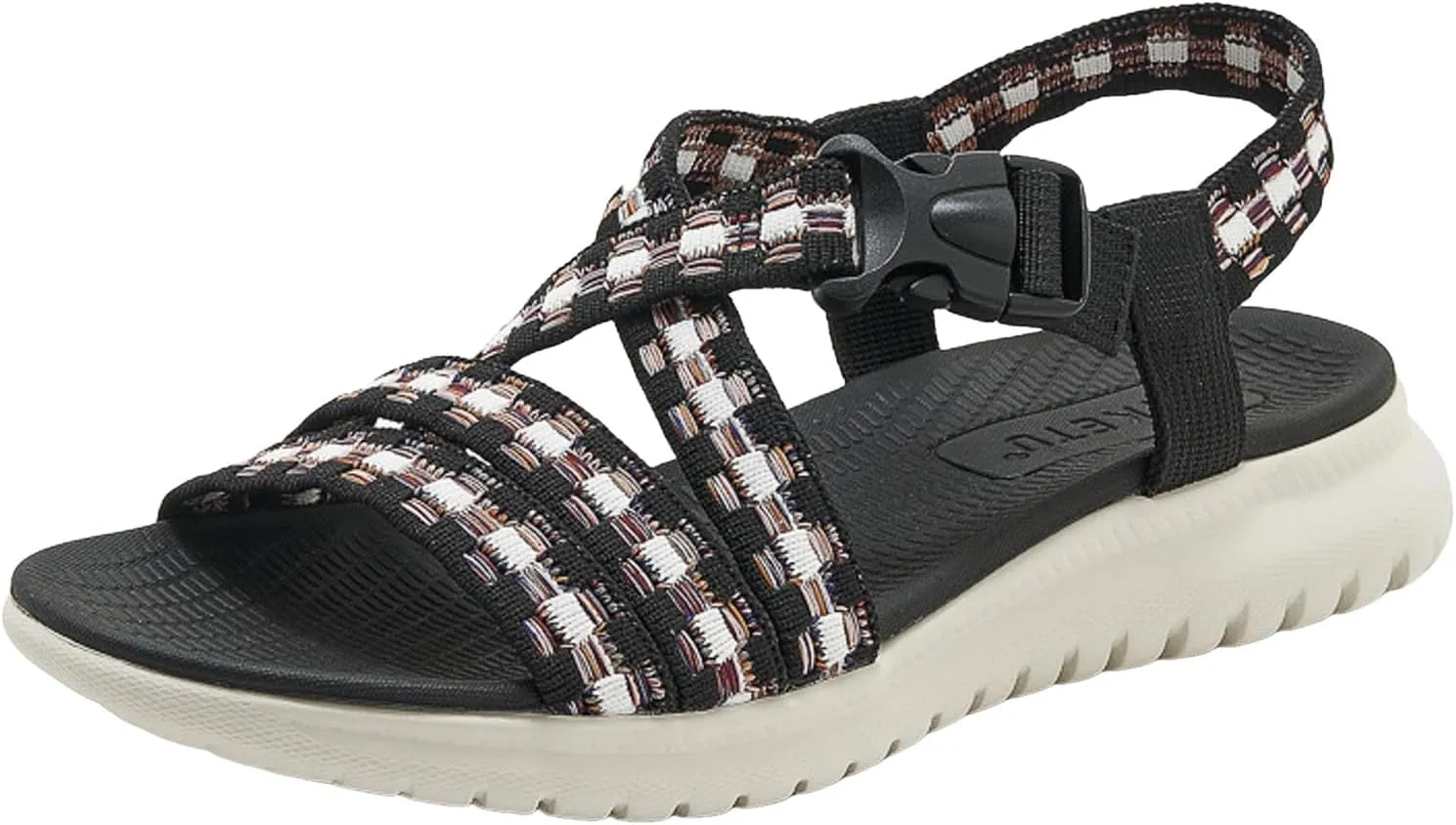 Womens Orthopedic Walking Hiking Sandals Adjustable Open Toe Sports Water Sandals with Plantar Fasciitis Arch Support Athletic Cushion Outdoor Beach Sandal Quick Drying Breathable Mesh Shoe (9)