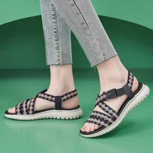 Womens Orthopedic Walking Hiking Sandals Adjustable Open Toe Sports Water Sandals with Plantar Fasciitis Arch Support Athletic Cushion Outdoor Beach Sandal Quick Drying Breathable Mesh Shoe (9)