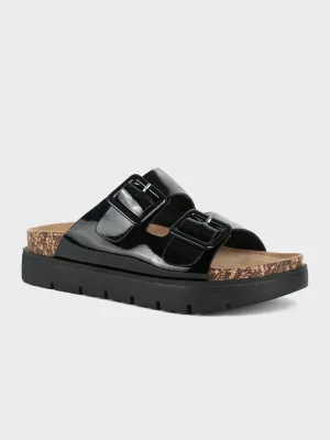 Women's "WAIOLA" Buckled Open Toe Slippers UK Size 3-8