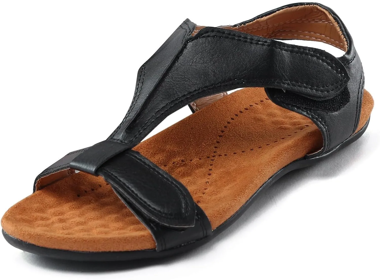 Womens Sandals Casual Summer Beach Shoes Dressy Open Toes Flat Sandal Vintage Bohemian Flip Flops Sandals Soft Lightweight Comfort Walking Shoes for Women