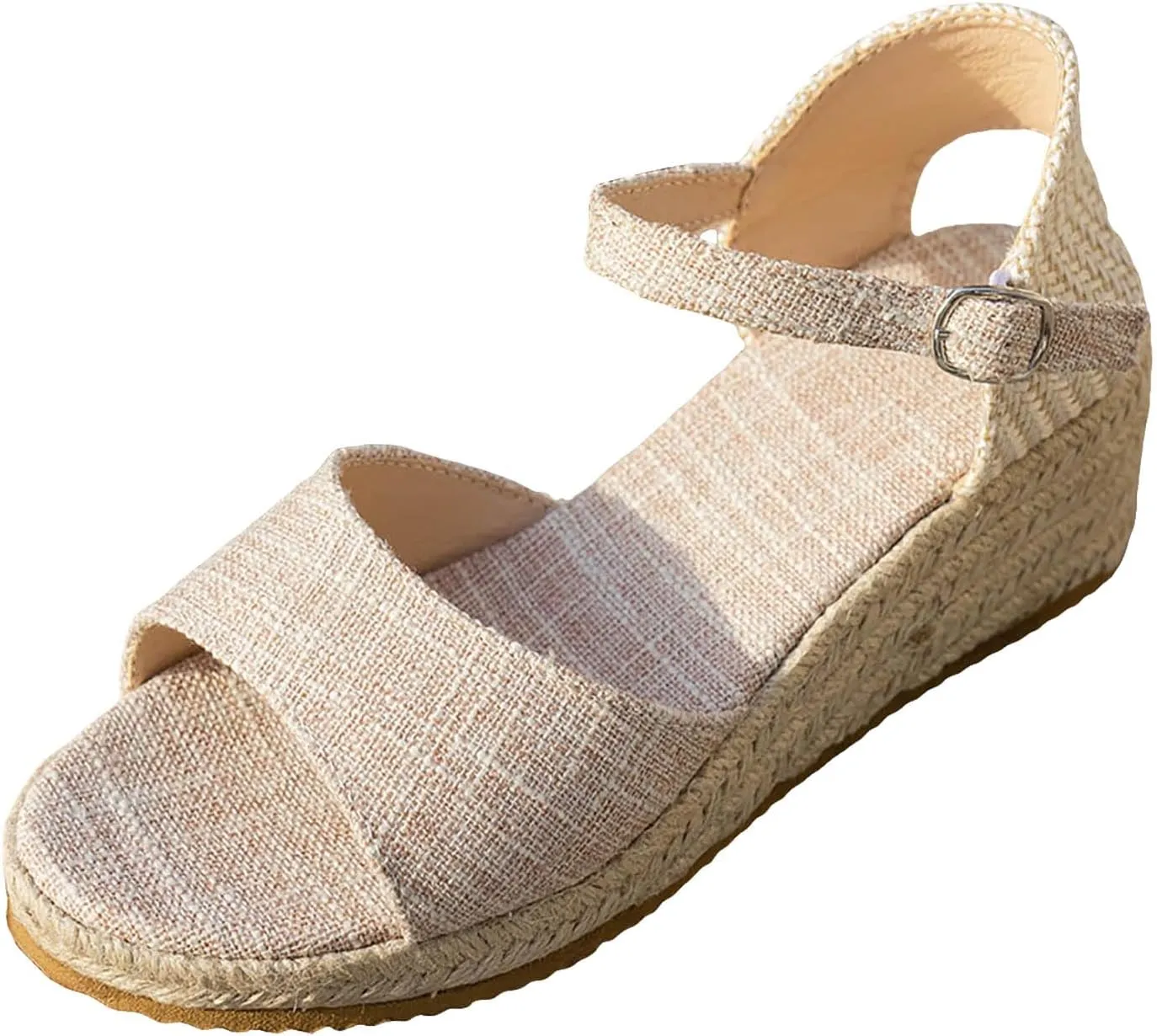 Womens Wedge Sandals Wedge Sandals for Women Comfortable Casual Soft Sandal Walking Arch Support Slip on
