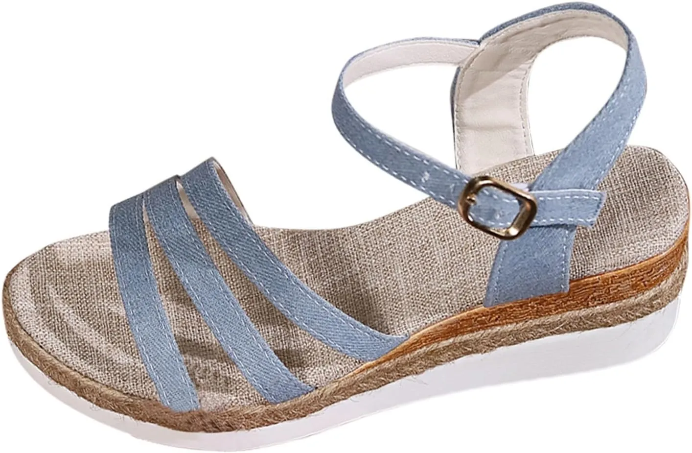 Womens Wedge Sandals Women's Platform Wedge Sandals Beach Soft Arch Support Sandal Summer Comfortable Slip on