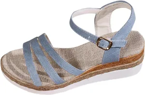 Womens Wedge Sandals Women's Platform Wedge Sandals Beach Soft Arch Support Sandal Summer Comfortable Slip on