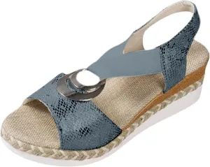 ZWRXW Orthopedic Platform Wedge Sandals for Women Open Toe Ankle Strap Espadrilles Sandals Comfortable Arch Support Wedge Sandal Casual & Dressy Summer Shoes with Metal Buckle